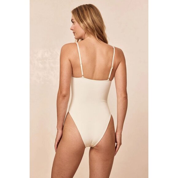 MONDAY Swimwear Sausalito One Piece Swimsuit in Ivory - Picture 3 of 5